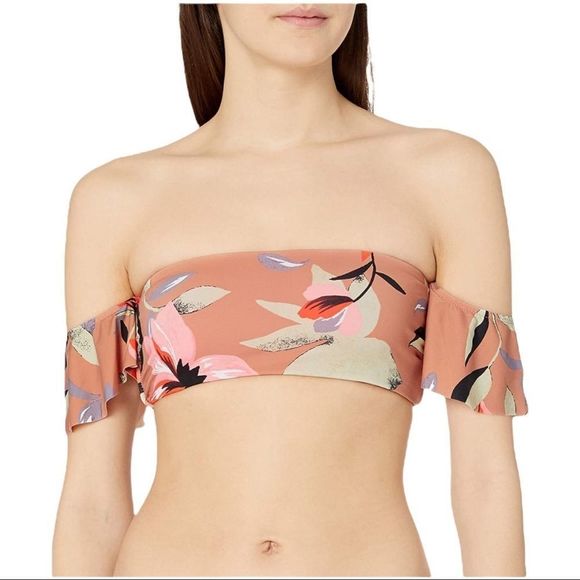 The Bikini Lab Ruffle Bandeau Bikini Top - Picture 2 of 6